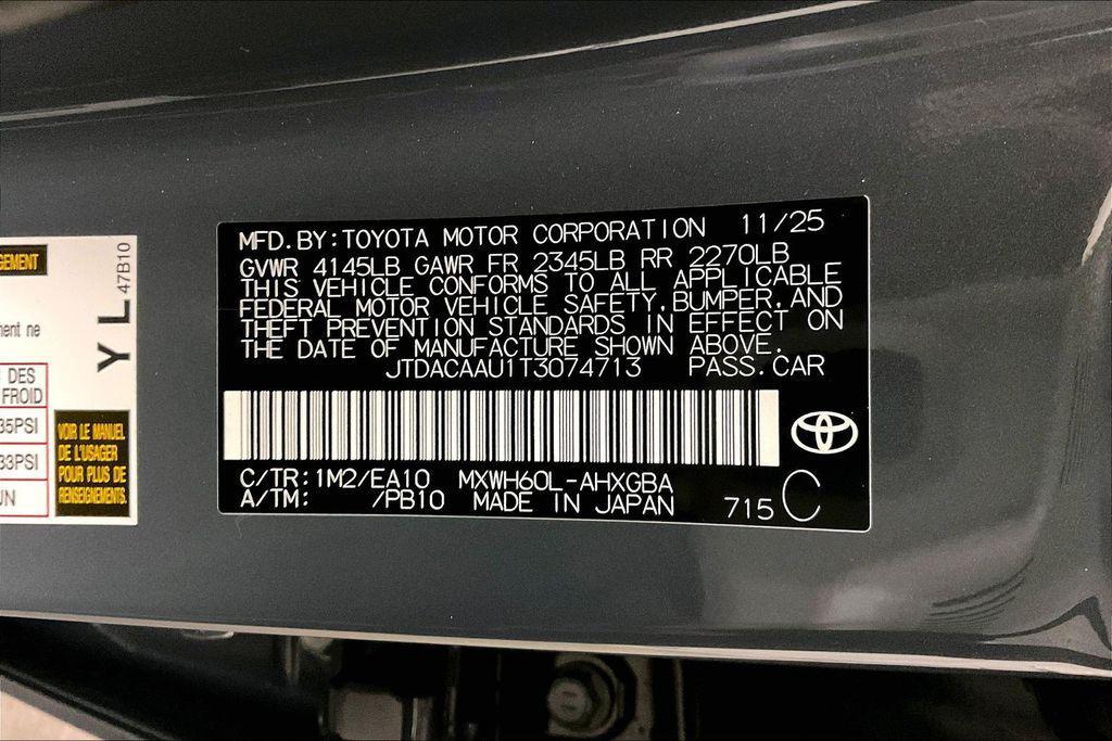 new 2026 Toyota Prius car, priced at $35,918