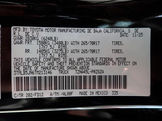 new 2026 Toyota Tacoma car, priced at $47,339