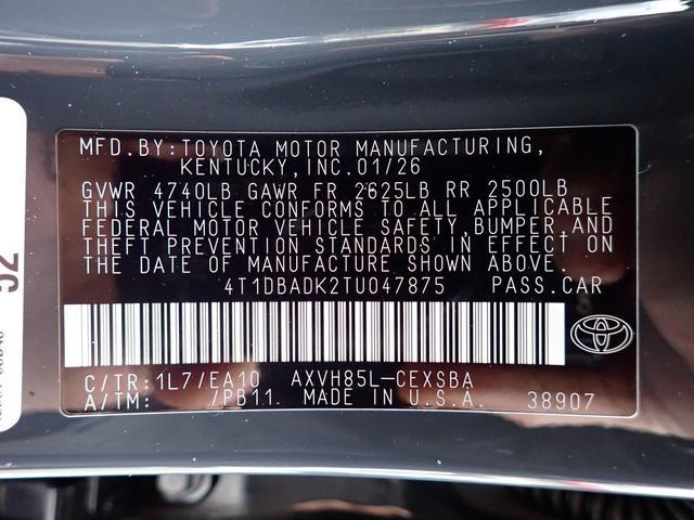 new 2026 Toyota Camry car, priced at $37,168