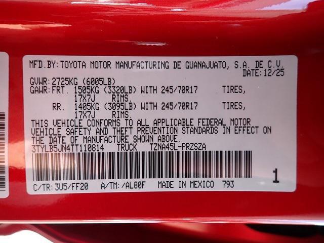 new 2026 Toyota Tacoma car, priced at $43,479