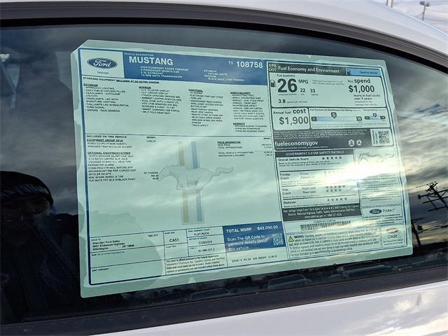 new 2026 Ford Mustang car, priced at $40,105