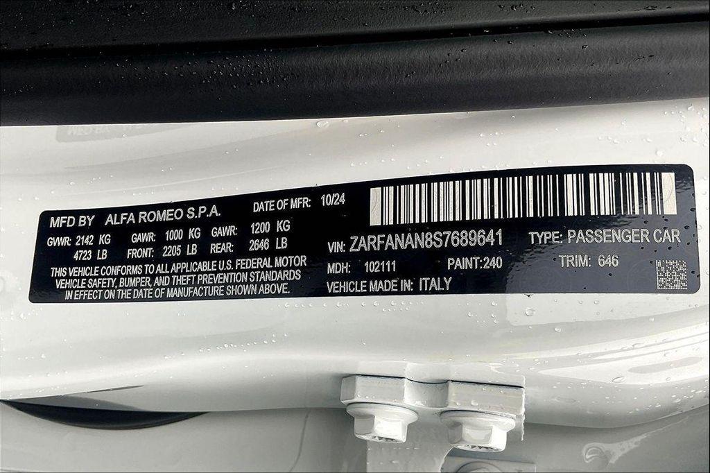 new 2025 Alfa Romeo Giulia car, priced at $54,545