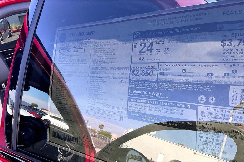 new 2025 Alfa Romeo Stelvio car, priced at $54,940