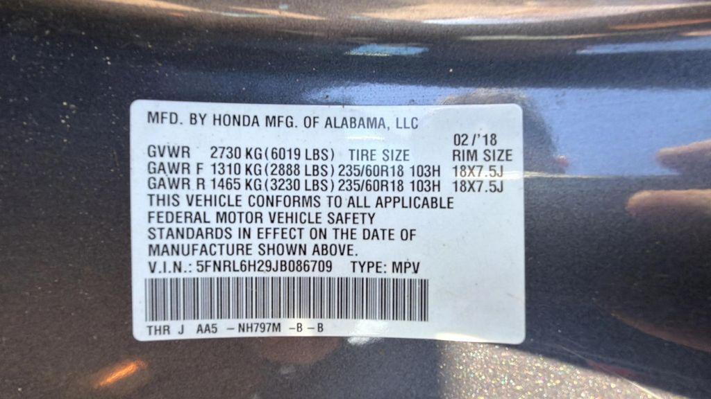used 2018 Honda Odyssey car, priced at $13,994