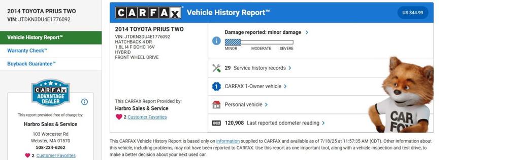 used 2014 Toyota Prius car, priced at $11,497