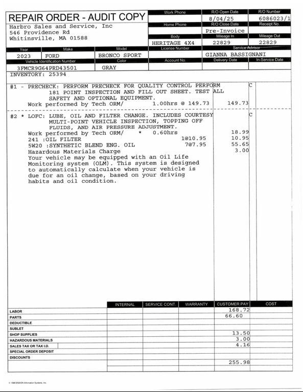 used 2023 Ford Bronco Sport car, priced at $29,497