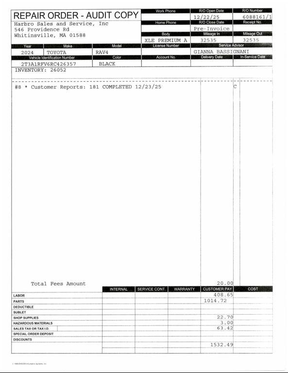 used 2024 Toyota RAV4 car, priced at $37,999