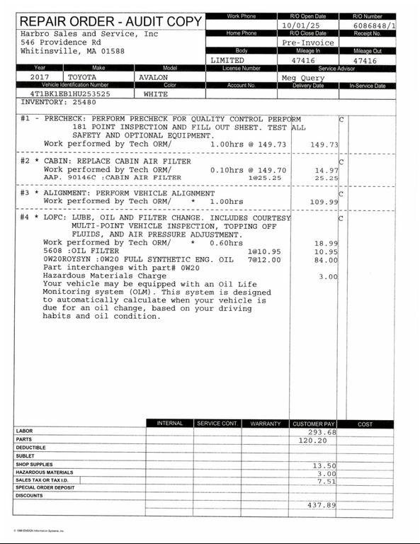 used 2017 Toyota Avalon car, priced at $23,497