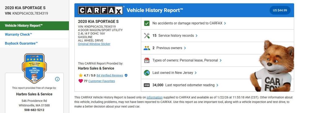 used 2020 Kia Sportage car, priced at $21,999