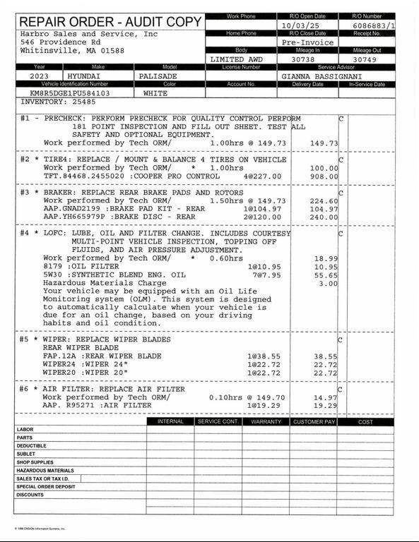 used 2023 Hyundai Palisade car, priced at $39,999