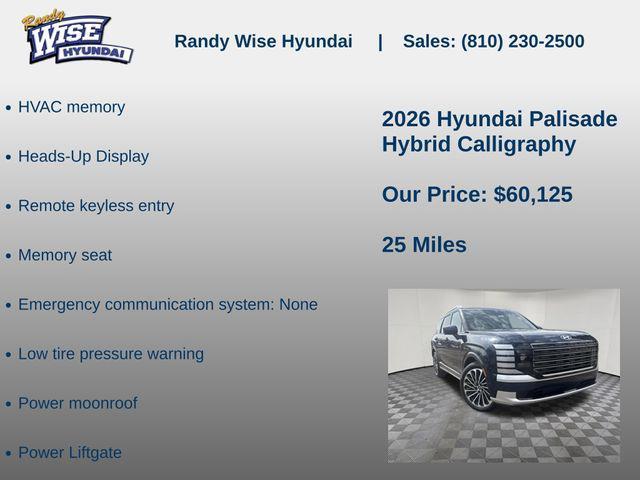 new 2026 Hyundai Palisade Hybrid car, priced at $60,125