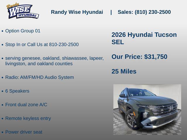 new 2026 Hyundai Tucson car, priced at $31,750