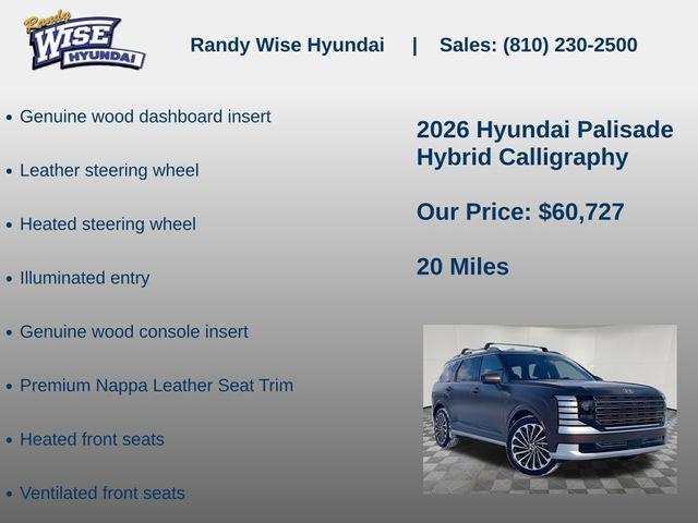 new 2026 Hyundai Palisade Hybrid car, priced at $60,727