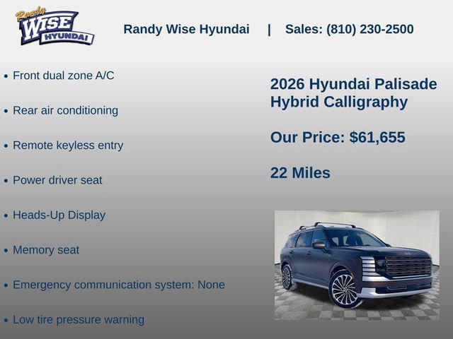 new 2026 Hyundai Palisade Hybrid car, priced at $61,655