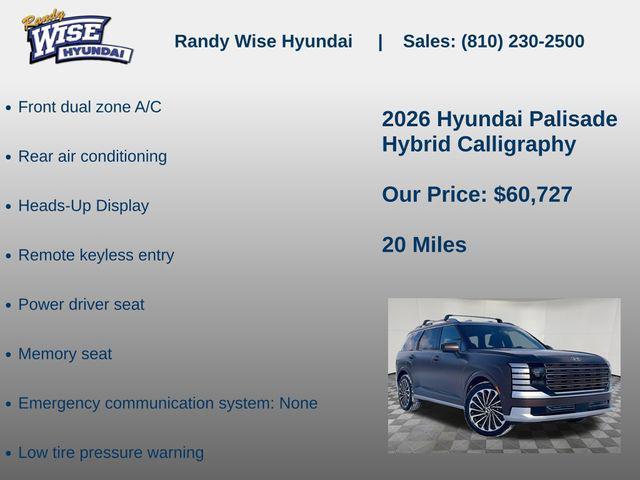 new 2026 Hyundai Palisade Hybrid car, priced at $60,727