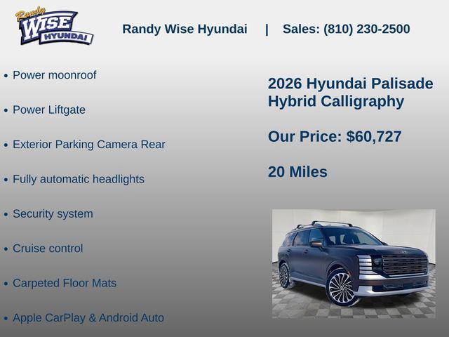 new 2026 Hyundai Palisade Hybrid car, priced at $60,727
