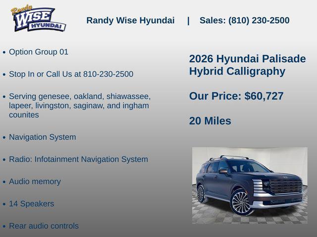 new 2026 Hyundai Palisade Hybrid car, priced at $60,727