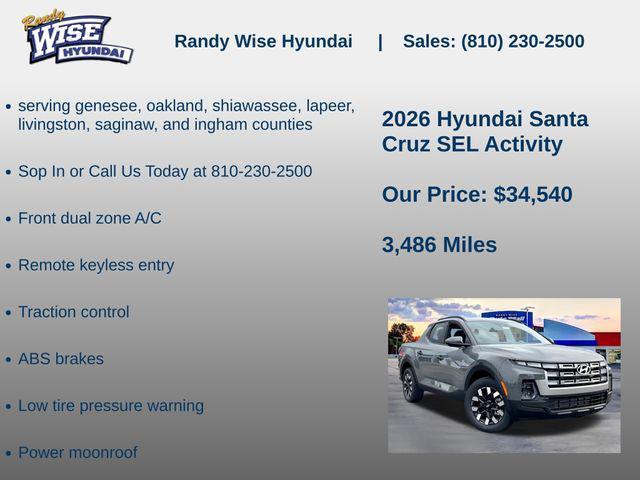 new 2026 Hyundai SANTA CRUZ car, priced at $34,540