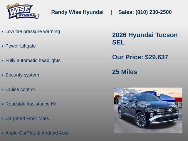 new 2026 Hyundai Tucson car, priced at $29,637
