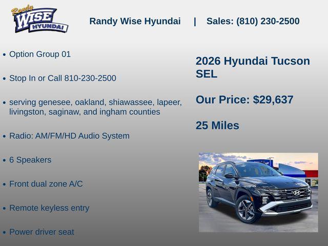 new 2026 Hyundai Tucson car, priced at $29,637