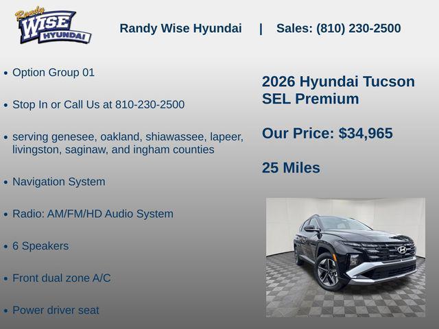 new 2026 Hyundai Tucson car, priced at $34,965