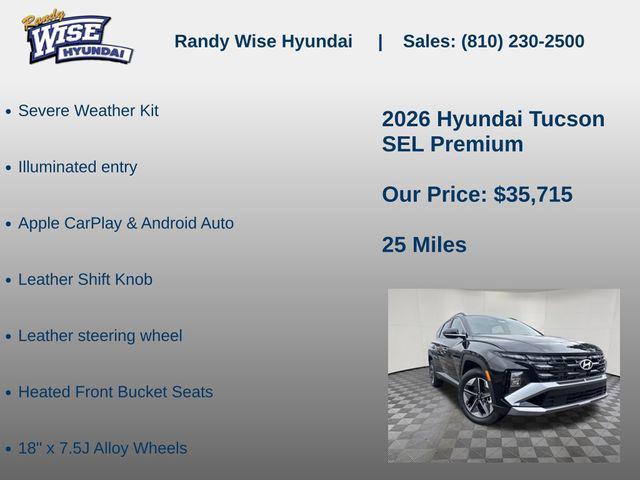 new 2026 Hyundai Tucson car, priced at $35,715