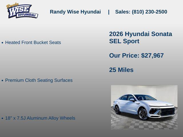 new 2026 Hyundai Sonata car, priced at $27,967