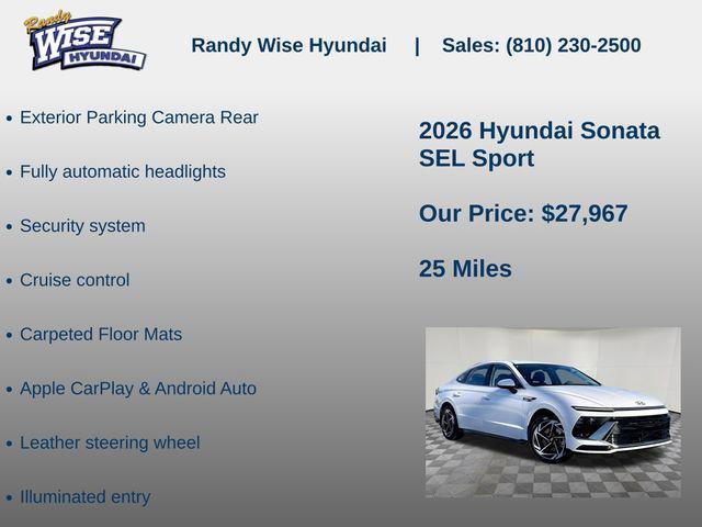new 2026 Hyundai Sonata car, priced at $27,967