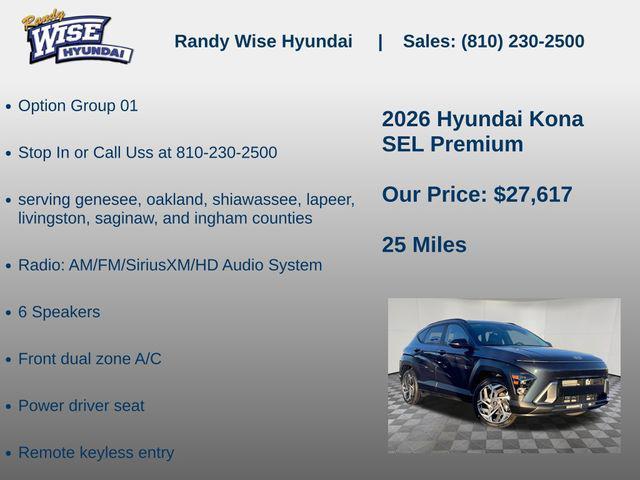 new 2026 Hyundai Kona car, priced at $27,617