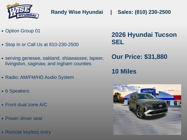 new 2026 Hyundai Tucson car, priced at $31,880