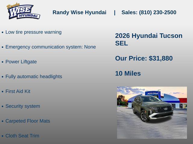 new 2026 Hyundai Tucson car, priced at $31,880