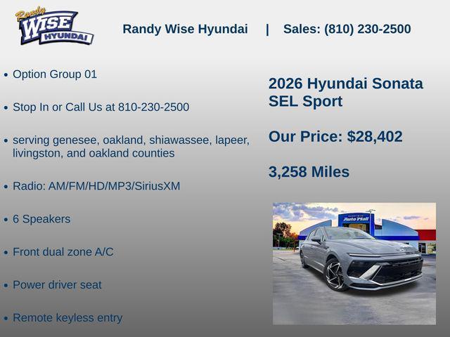 new 2026 Hyundai Sonata car, priced at $28,402