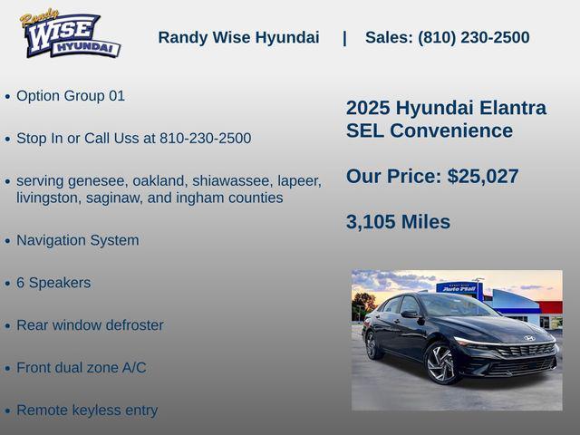 new 2025 Hyundai Elantra car, priced at $25,027