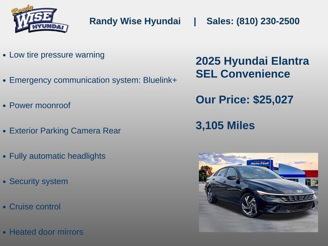 new 2025 Hyundai Elantra car, priced at $25,027