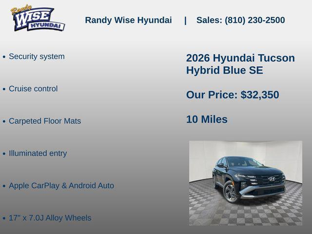 new 2026 Hyundai TUCSON Hybrid car, priced at $32,350