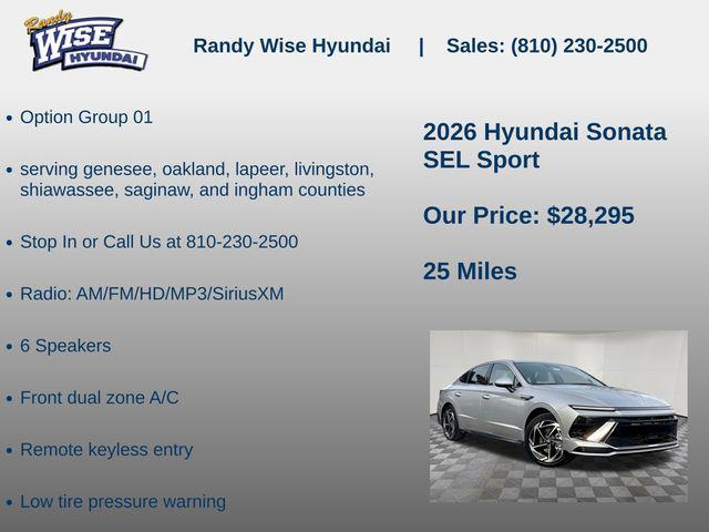 new 2026 Hyundai Sonata car, priced at $28,295
