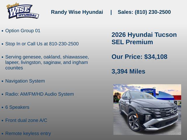 new 2026 Hyundai Tucson car, priced at $34,108