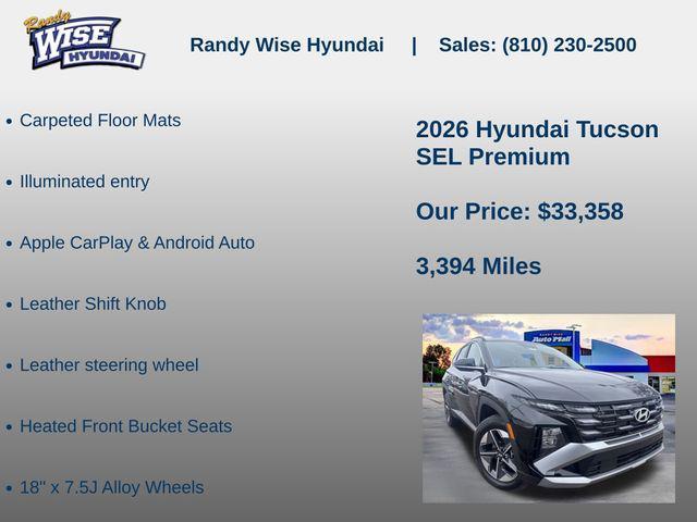 new 2026 Hyundai Tucson car, priced at $33,358