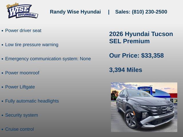 new 2026 Hyundai Tucson car, priced at $33,358