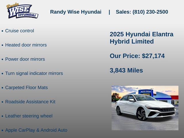 new 2025 Hyundai ELANTRA HEV car, priced at $27,174