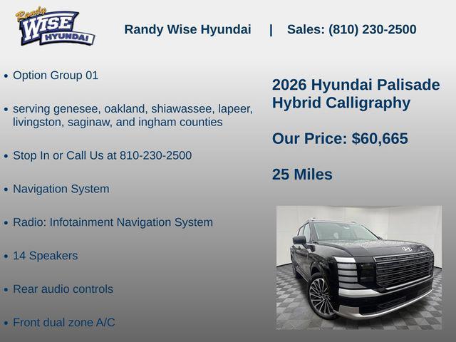 new 2026 Hyundai Palisade Hybrid car, priced at $60,665