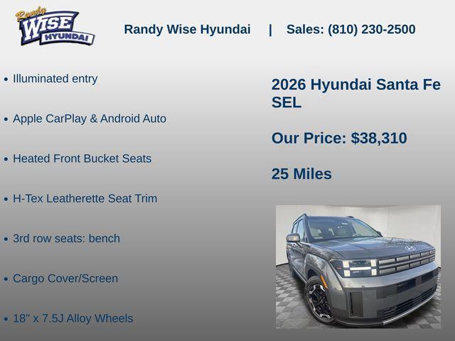 new 2026 Hyundai Santa Fe car, priced at $38,310