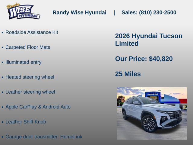 new 2026 Hyundai Tucson car, priced at $40,820