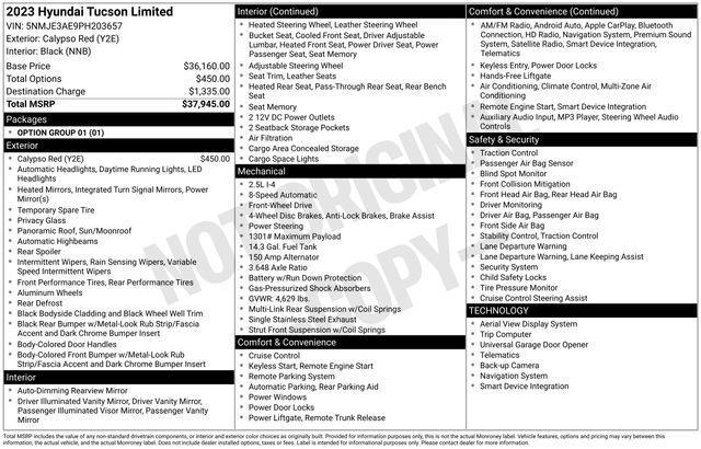 used 2023 Hyundai Tucson car, priced at $22,997