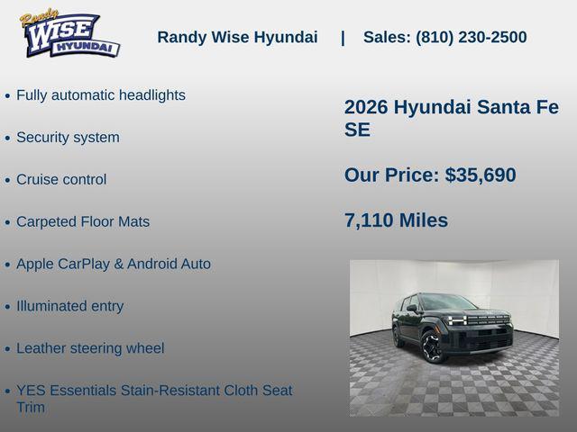 new 2026 Hyundai Santa Fe car, priced at $35,690