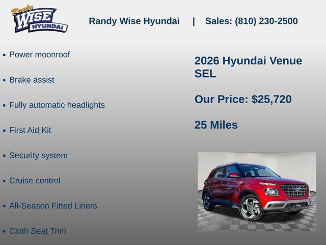 new 2026 Hyundai Venue car, priced at $25,720