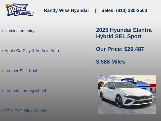 new 2025 Hyundai ELANTRA HEV car, priced at $29,487