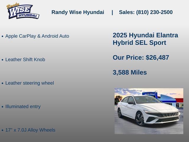 new 2025 Hyundai ELANTRA HEV car, priced at $26,487
