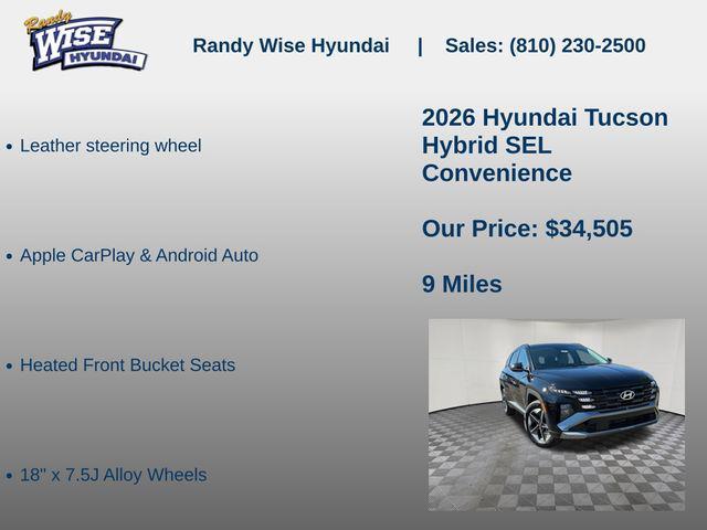 new 2026 Hyundai TUCSON Hybrid car, priced at $34,505