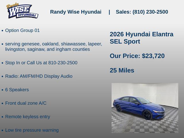 new 2026 Hyundai Elantra car, priced at $23,720